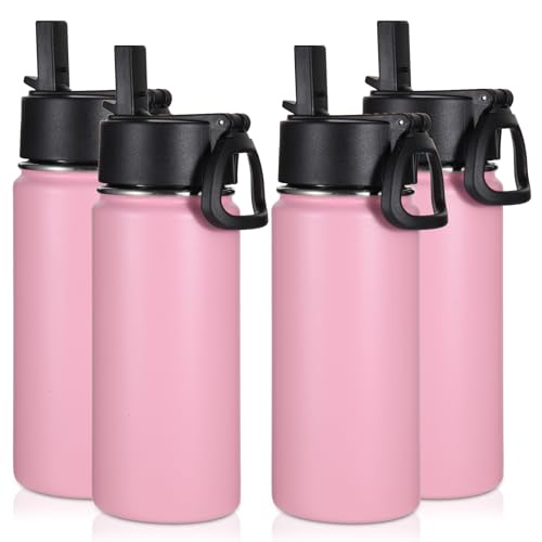 16 OZ Kids Water Bottle Bulk 4 Pack (4 Count)