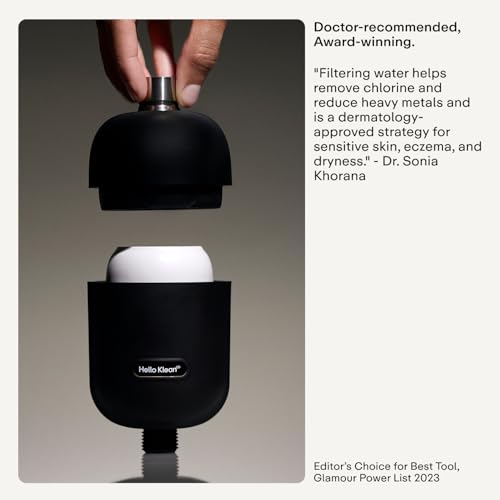 Hard Water Shower Filter in Black