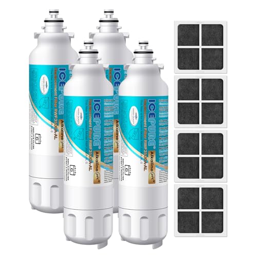 Alkaline ADQ73613401 Water Filter and LT120F Air Filter (4 Count)