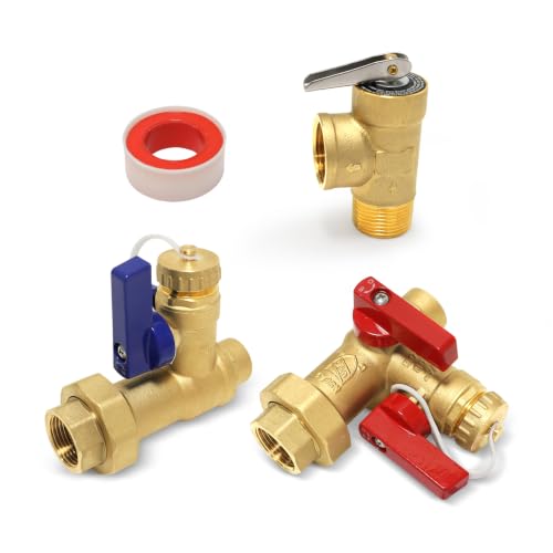 1PC HeSun 3 4" Copper IPS Isolator Tankless Water Heater Service Valve Kit