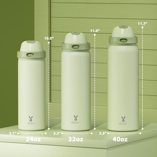 24 oz Insulated Water Bottle with Straw