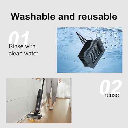 6 Pcs Vacuum Filter Replacement Compatible with Tineco S3 & S5 Mop (6 Count)