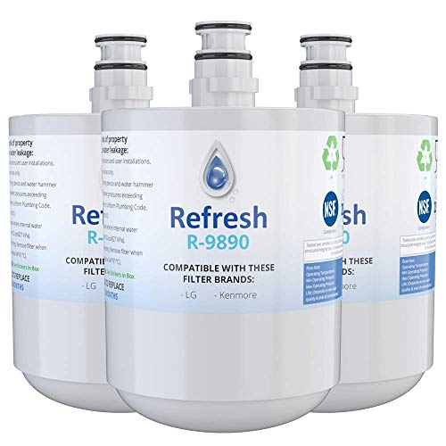 Refresh Refrigerator Water Filter Replacement for LG LT500P (3 Count)