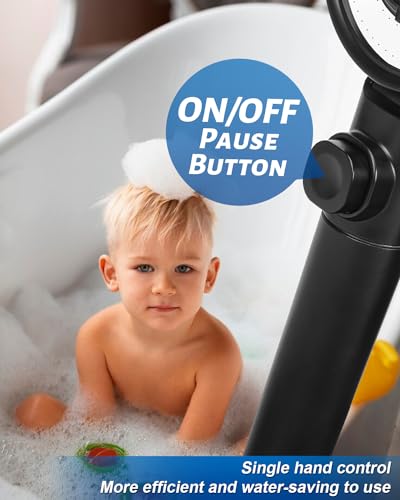 Filtered Shower Head with Handheld Spray for Skin and Hair Care