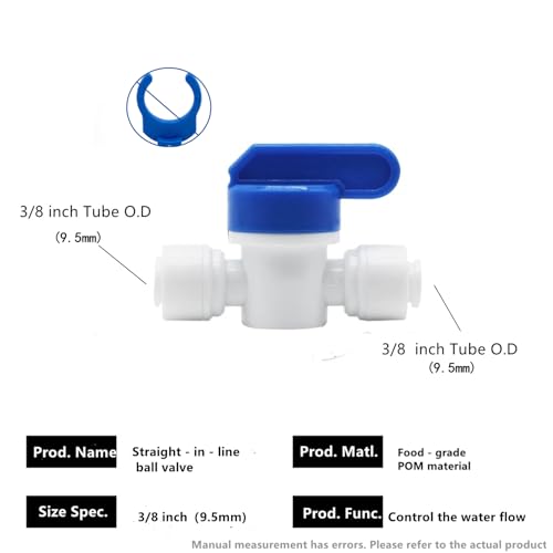 10 pcs Inline Shut Off Ball Valve 3 (10 Count)