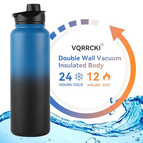 40 oz Insulated Water Bottle with Straw