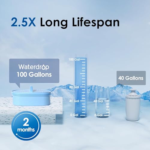 PT-07B-A Alkaline Water Filter Pitcher, 10-Cup, Up to pH 9.5