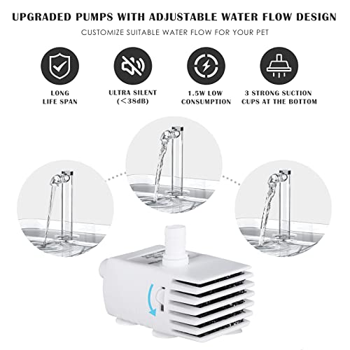 Replacement Pump for Cat Water Fountain with LED Light