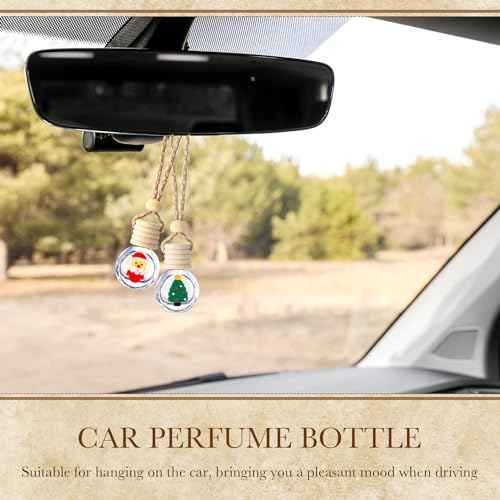 150 Pcs Hanging Car Air Freshener Car Diffuser Bottles Bulk Christmas Empty Glass Perfume Bottle Freshener Clear Diffuser Bottle Pendant for Essential Oil Fragrance Aromatherapy Bottles Ornament (150 Count)
