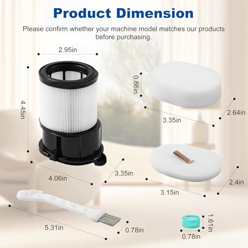 IP3251 IP3252 IP3124 HEPA Filter Replacement Compatible with Shark IP3251 Cordless PowerDetect Clean Empty Lightweight Stick Vacuum and Shark IP3251C PowerDetect Auto Empty System Dock (2 Count)