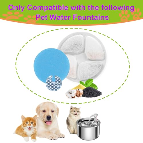 Cat Water Fountain Filter Replacement for Round 2L