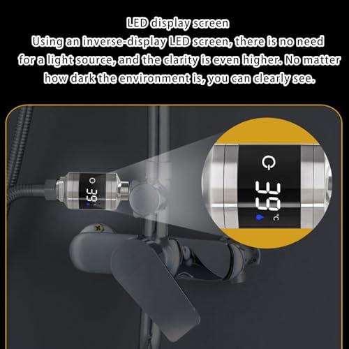 Digital Bathroom Thermometer for Hot Tubs and Shower Faucets (2 Count)
