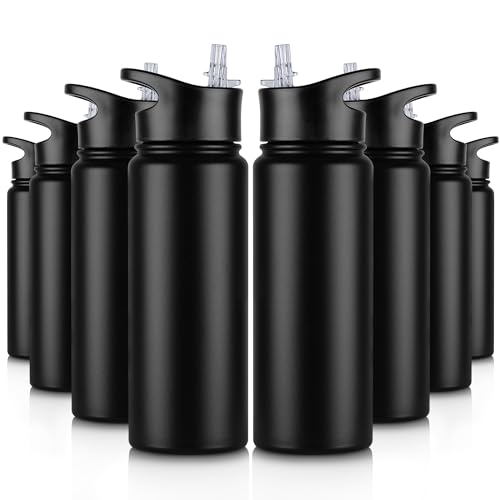 24 oz Insulated Water Bottle Bulk 8 Pack (8 Count)