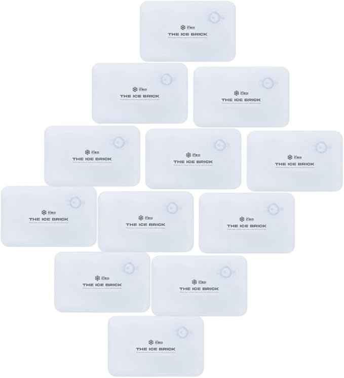 12-Pack Ice Brick, Reusable 3 lb Ice Blocks for Cold Plunge, Long-Lasting Cooling for Colder Water Longer, Durable Refillable Ice Bricks, Fill to 90% Max, The Pod Company