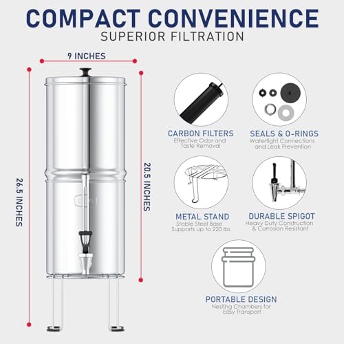 USWF Gravity Fed Water Filter System