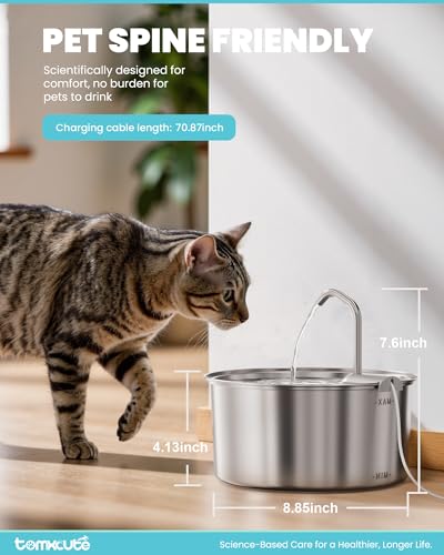 Stainless Steel Cat Water Fountain
