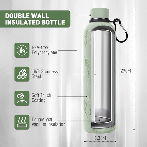 32oz Metal Water Bottle for Travel with Clip