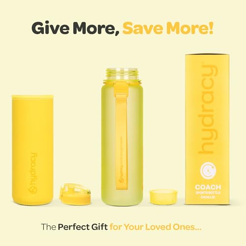 Motivational Water Bottle with Time Marker & Fruit Infuser 17 oz