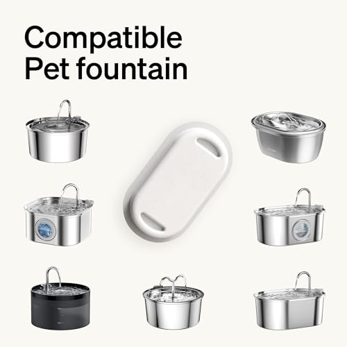 8 Packs Replacement Filters for Stainless Steel Cat Water Fountain PLWF003 & PLWF006 (8 Count)