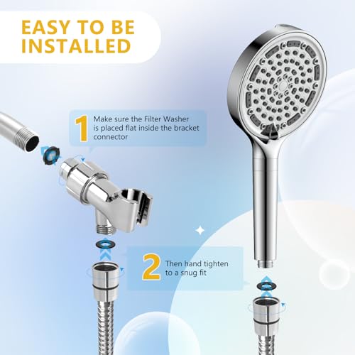 6 Spray Modes Filtered Handheld Showerhead Set