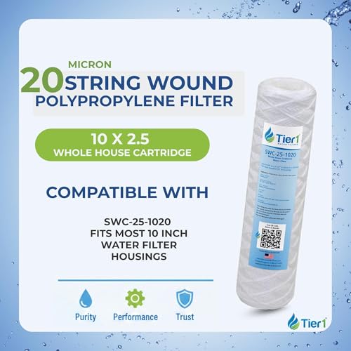 20 Micron 2.5" × 10" Sediment Water Filter (6 Count)