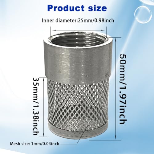 3 4" inch SUS304 Stainless Steel Filter Head with Internal Thread Diameter of 25mm Connected to DN20 3