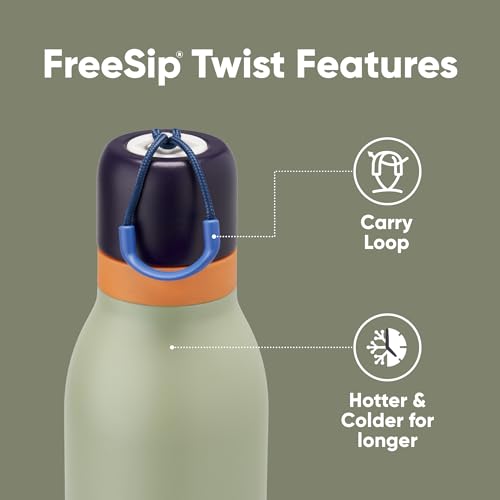 FreeSip Twist Stainless Steel Water Bottle 18 oz Camo Cool