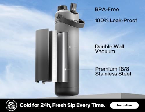 26 oz Insulated Water Bottle with 2