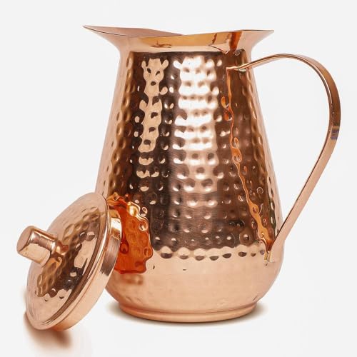 Hammered Copper Water Pitcher 70oz