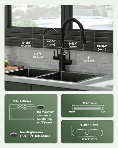 3 in 1 Kitchen Faucets with Water Filter