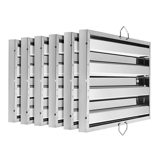 54347 Stainless Steel Hood Filter 16" W x 25" H (6 Count)