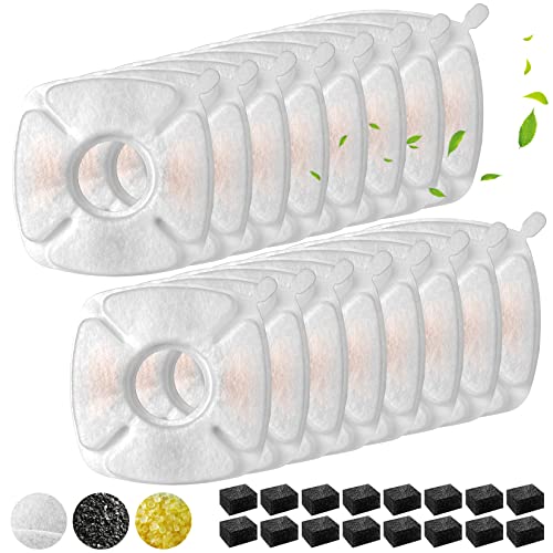 32 Pcs Cat Fountain Replacement Filters 16 Pack Cat Water Fountain Replacement Filters with 16 Pack Pre