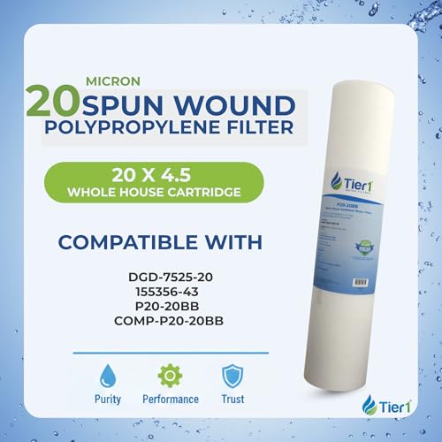 20 Micron 4.5" × 20" Sediment Water Filter (3 Count)