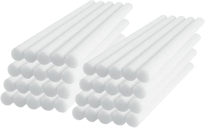 PRETYZOOM 50pcs Diffuser Sticks High Absorption Humidifier Refill for Essential Oils Replacement Wicks for Home Car and Travel Use - AquaVibe