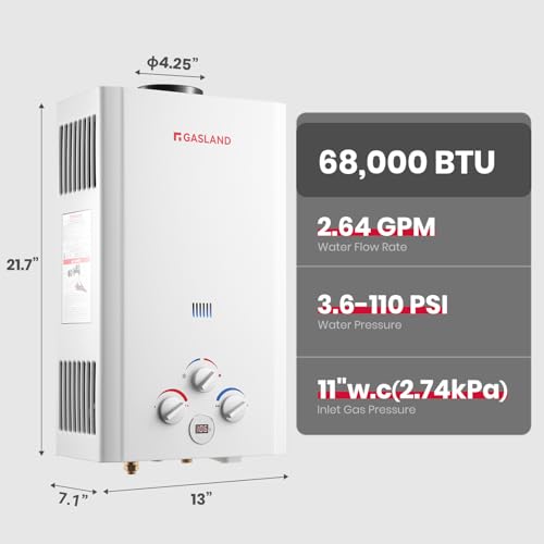Propane Tankless Water Heater with Water Pump