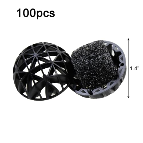 Aquarium 1.4" Bio Balls 100pcs for Fish Tank Pond Canister Filter Media