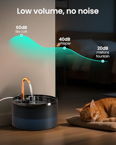 Cat Water Fountain with 3 (74 Fl Oz)