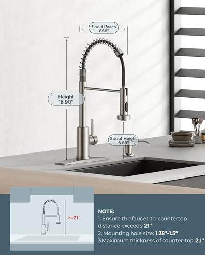 Kitchen Faucet with Soap Dispenser