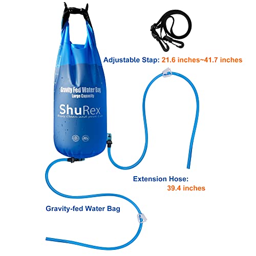 12L/3-Gal Gravity-Fed Water Bag with 2 Outlet Pipes