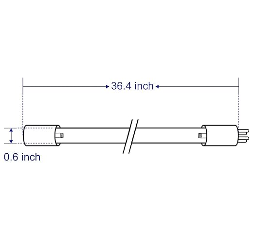 HQUA-OWS-12L 40W Germicidal UV Tube 2 Pack and HQUA-OWS-12Q Quartz Sleeve for 12GPM Water Purifier 2 Pack