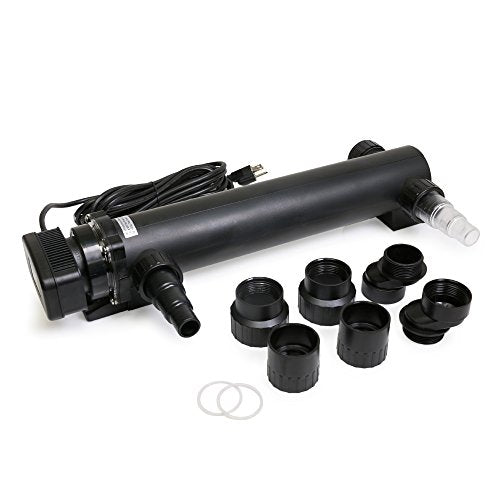 24W Non Submersible UV Ultraviolet 21.5" Light Clarifier Lamp Filter for Aquarium Koi Pond Fish Tank