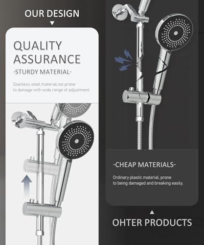 Filtered Shower Head with Handheld High Pressure Shower Head with Filters