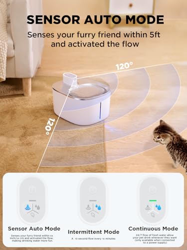 Cordless Cat Water Fountain Battery Operated