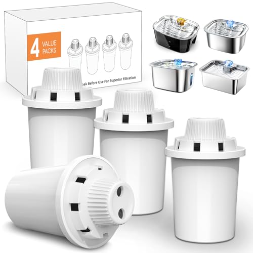 Dog Water Fountain Filter Replacement for PETNF Stainless Steel Pet Fountain Replacement Filters for D2223