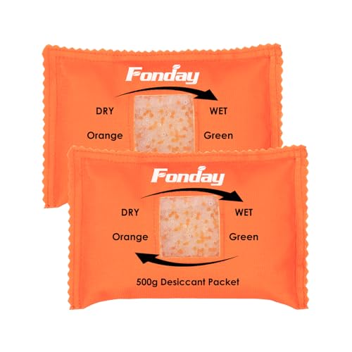 500Gram 2Packets Fonday Moisture Indicating Silica Gel Desiccant Packs