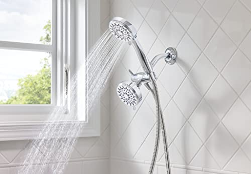 20016 Ignite Dual Hand Held And Multi Function Shower Head Combo Package With Hose And Diverter