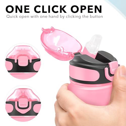 32 oz Drinking Water Bottle with Times to Drink and Straw