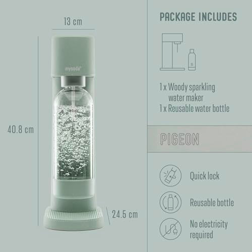 Woody Carbonated Water Machine with 1L Bottle