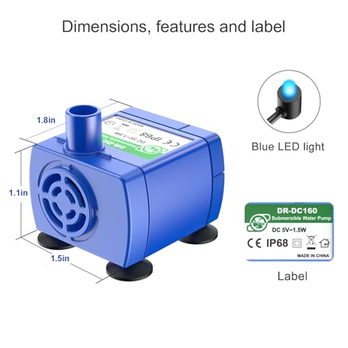 Cat Water Fountain Replacement Pump USB Quiet Motor