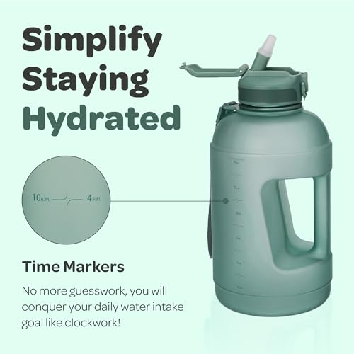 2.3L BPA Free Tritan Plastic Water Bottle with Adjustable Shoulder Strap